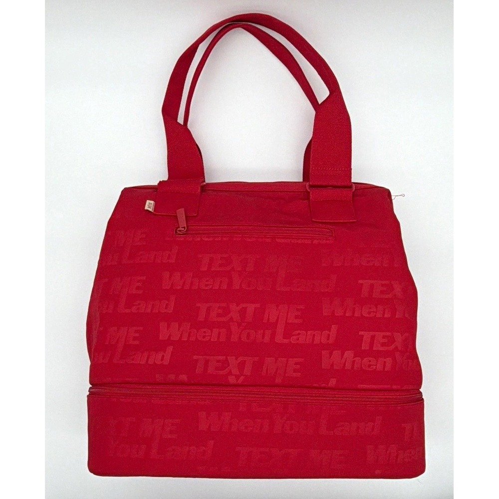 Beis x Lonely Ghost Red Mini Weekender Travel Text Me When You Land